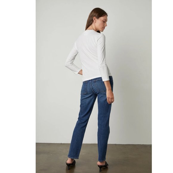 Velvet by Graham and Spencer - Victoria Hi Rise Straight Leg Jean 24 - Picture 3 of 5